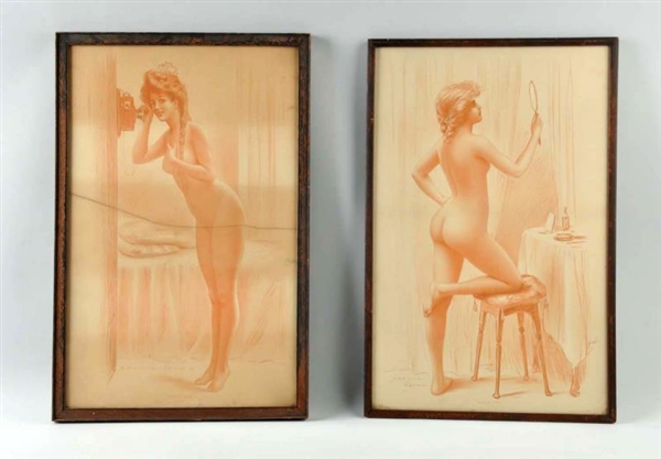 LOT OF 2: ARCHIE GUNN NUDE PRINTS.                