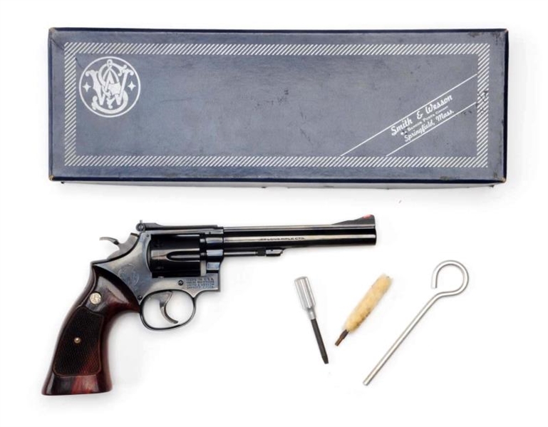 **BOXED S&W MODEL 17-4 DOUBLE ACTION REVOLVER.    
