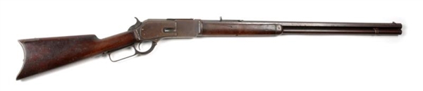 CLEAN MODEL 1876 WINCHESTER LEVER ACTION RIFLE.   