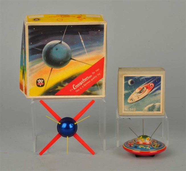 LOT OF 2: SPACESHIP TOYS WITH BOXES.              