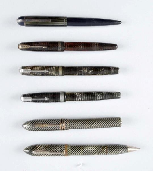 LOT OF 6: FOUNTAIN PENS.                          