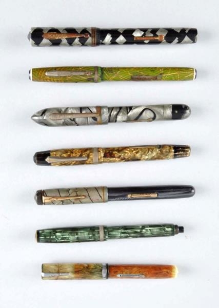 LOT OF 7: ASSORTED FOUNTAIN PENS.                 