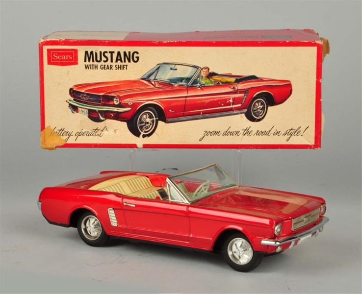 SEARS BATTERY-OPERATED MUSTANG WITH BOX.          