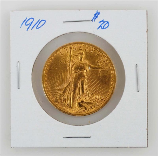 1910 $20 GOLD ST. GAUDENS.                        