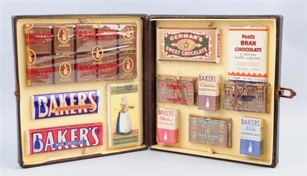 1930S - 40S BAKERS CHOCOLATE SAMPLE CASE.       