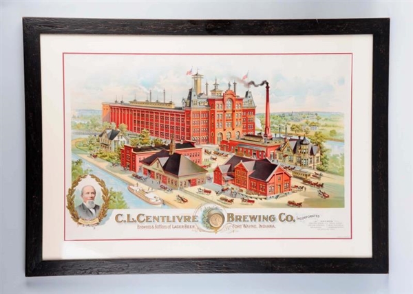 CENTLIVRE BREWING COMPANY LARGE PAPER POSTER.     