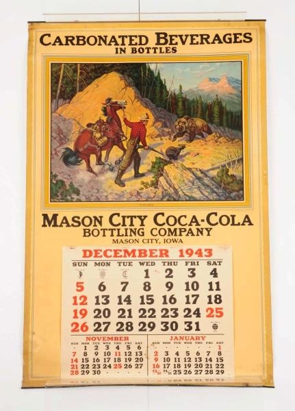 1943 MASON CITY COCA-COLA LARGE CALENDAR.         