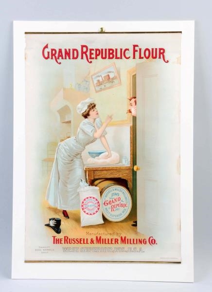 EARLY GRAND REPUBLIC FLOUR PAPER POSTER.          