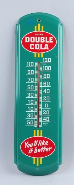 DOUBLE COLA TIN THERMOMETER.                      