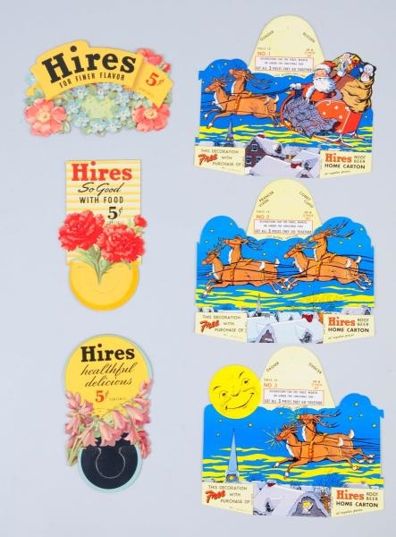 LOT OF 6: HIRES BOTTLE TOPPERS.                   