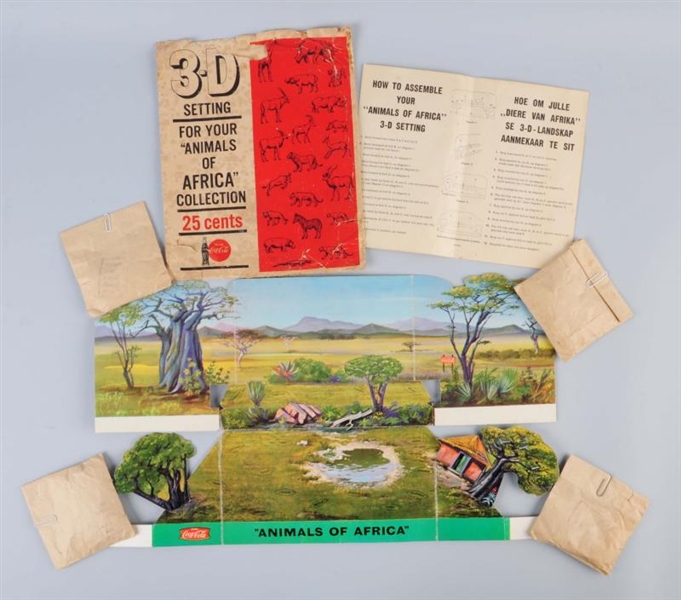1960S COCA-COLA ANIMALS OF AFRICA 3-D PROMOTIONAL.