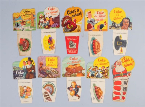 1950S COCA-COLA THANKSGIVING THEMED DIECUT INSERTS