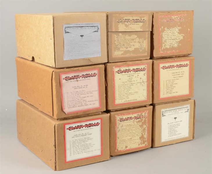 LOT OF 9: G-STYLE 65 NOTE PLAYER PIANO ROLLS 4X105