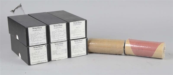 LOT OF 8: PIANINO PLAYER PIANO ROLL 6 SONGS EACH  