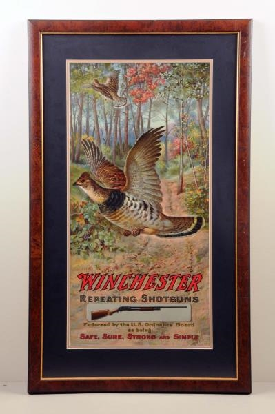 WINCHESTER REPEATING SHOTGUNS 2 GROUSE POSTER.    