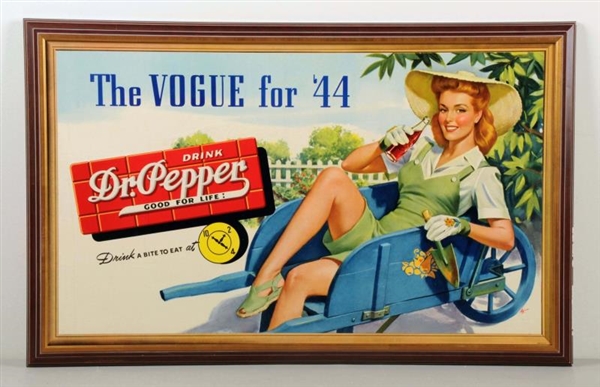 UNCOMMON 1940S DR. PEPPER POSTER.                