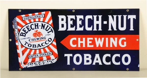 EARLY PORCELAIN BEECH-NUT TOBACCO ADVERTISING SIGN