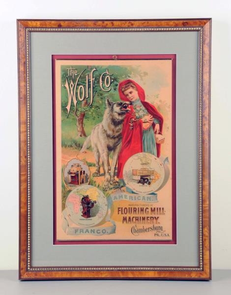 THE WOLF CO. FLOURING MILL MACHINERY POSTER.      