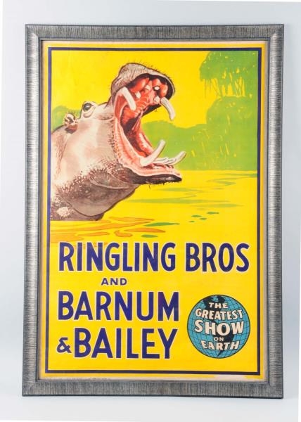 1944 RINGLING BROTHERS CIRCUS POSTER-HIPPO.       