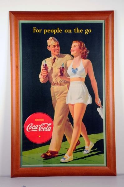 1944 LARGE COCA-COLA WARTIME POSTER.              