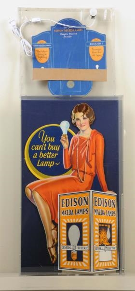 EDISON MAZDA LAMPS WINDOW DISPLAY.                