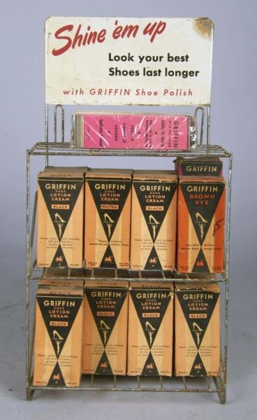GRIFFIN SHOE POLISH WIRE COUNTERTOP DISPLAY       