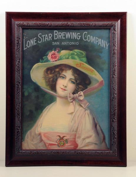 LONE STAR BREWING COMPANY CANVAS LITHOGRAPH.      