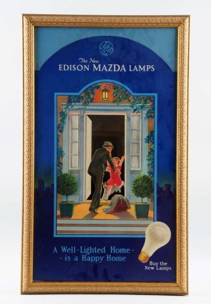 EDISON MAZDA LAMPS 3D SIGN.                       