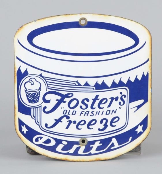 FOSTERS FREEZE PINTS PORCELAIN ADVERTISING SIGN  