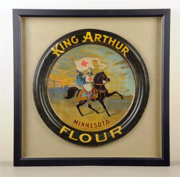 KING ARTHUR FLOUR TIN LITHO SIGN.                 