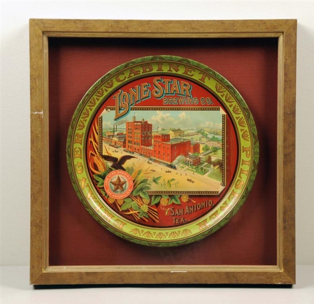 LONE STAR BREWING COMPANY TIN LITHOGRAPH TRAY.    