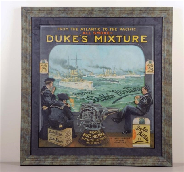 1908 DUKES MIXTURE TOBACCO ADVERTISING SIGN.     