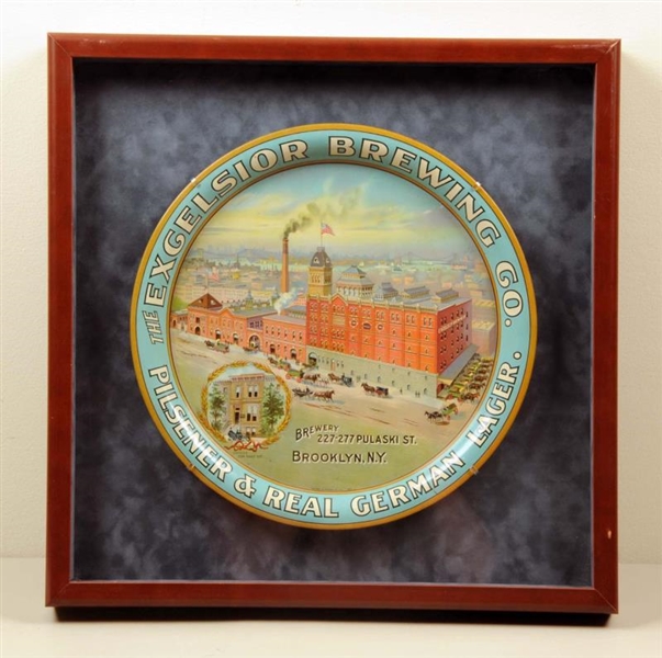 EXCELSIOR BREWING COMPANY  TIN LITHOGRAPH TRAY.   