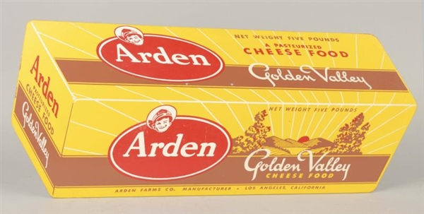 ARDEN CHEESE FOOD LARGE WOOD ADVERTISING SIGN     