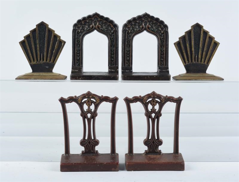 CAST IRON ASSORTED DECO BOOKENDS.                 