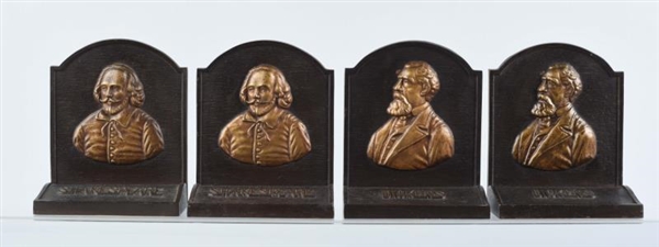 CAST IRON SHAKESPEARE & DICKENS BOOKENDS.         