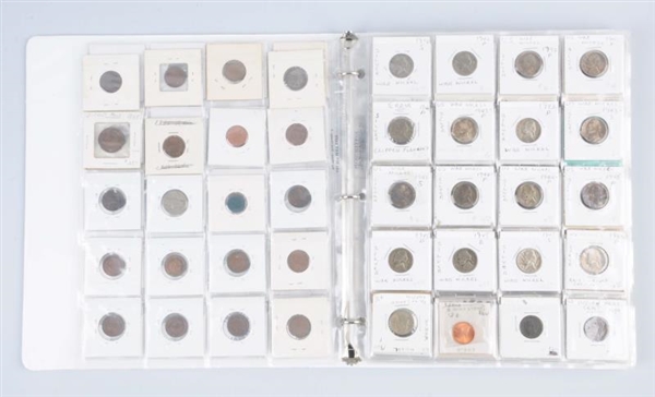 LOT OF 180 ASSORTED COINS IN BOOK.                
