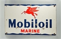 MOBIL OIL MARINE PEGASUS PORCELAIN SIGN.          