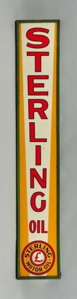 STERLING OIL SINGLE SIDED TIN SIGN.               