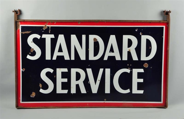 STANDARD SERVICE DOUBLE SIDED PORCELAIN ID SIGN.  
