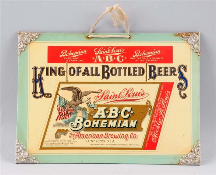 AMERICAN BREWING CO ABC BOHEMIAN ADVERTISING SIGN.