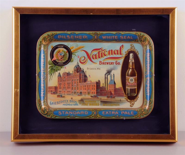 NATIONAL BREWERY CO TIN ADVERTISING TRAY.         
