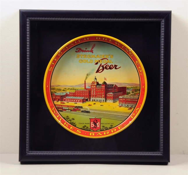 STEGMAIERS GOLD MEDAL BEER TIN LITHOGRAPH TRAY.  