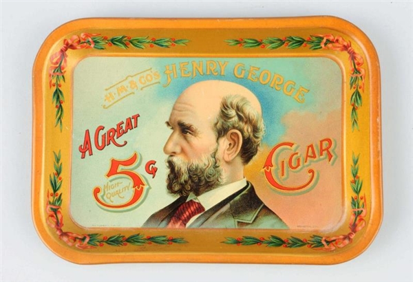 HENRY GEORGE CIGAR SERVING TRAY.                  