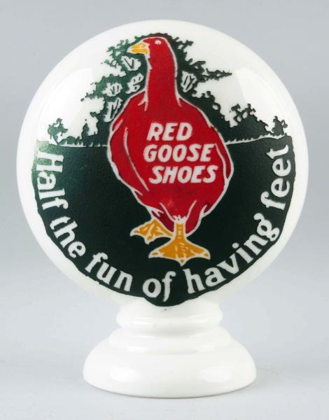 RED GOOSE SHOES ADVERTISING GLASS GLOBE.          