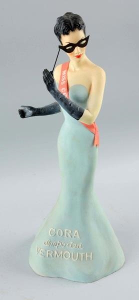 IMPERIAL VERMOUTH "MISS CORA" ADVERTISING FIGURE. 
