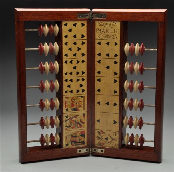 WOODEN FOLDING ABACUS.                            