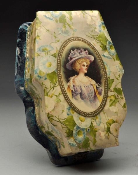 CELLULOID DRESSER BOX WITH BEAUTIFUL WOMAN.       
