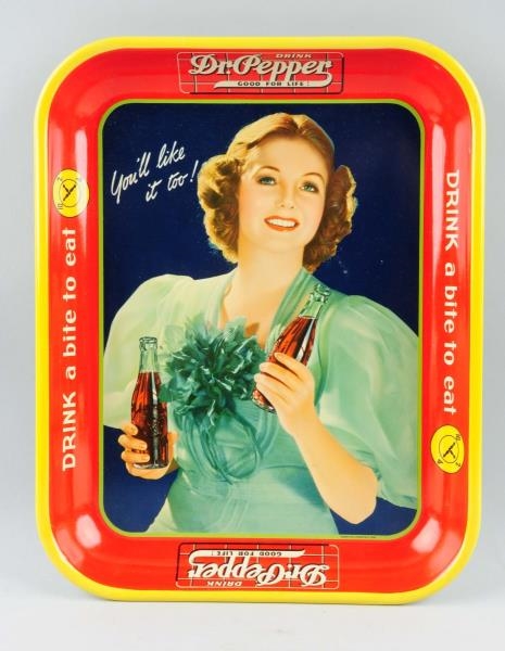 1940S DR. PEPPER SERVING TRAY.                    