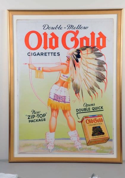 LARGE PETTY SIGNED OLD GOLD POSTER.               